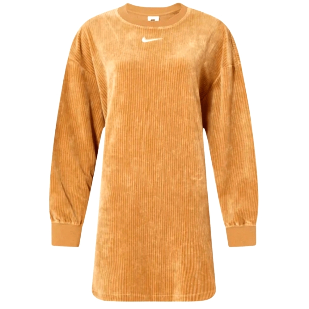 Nike Velour Long Sleeves Crewneck Dress